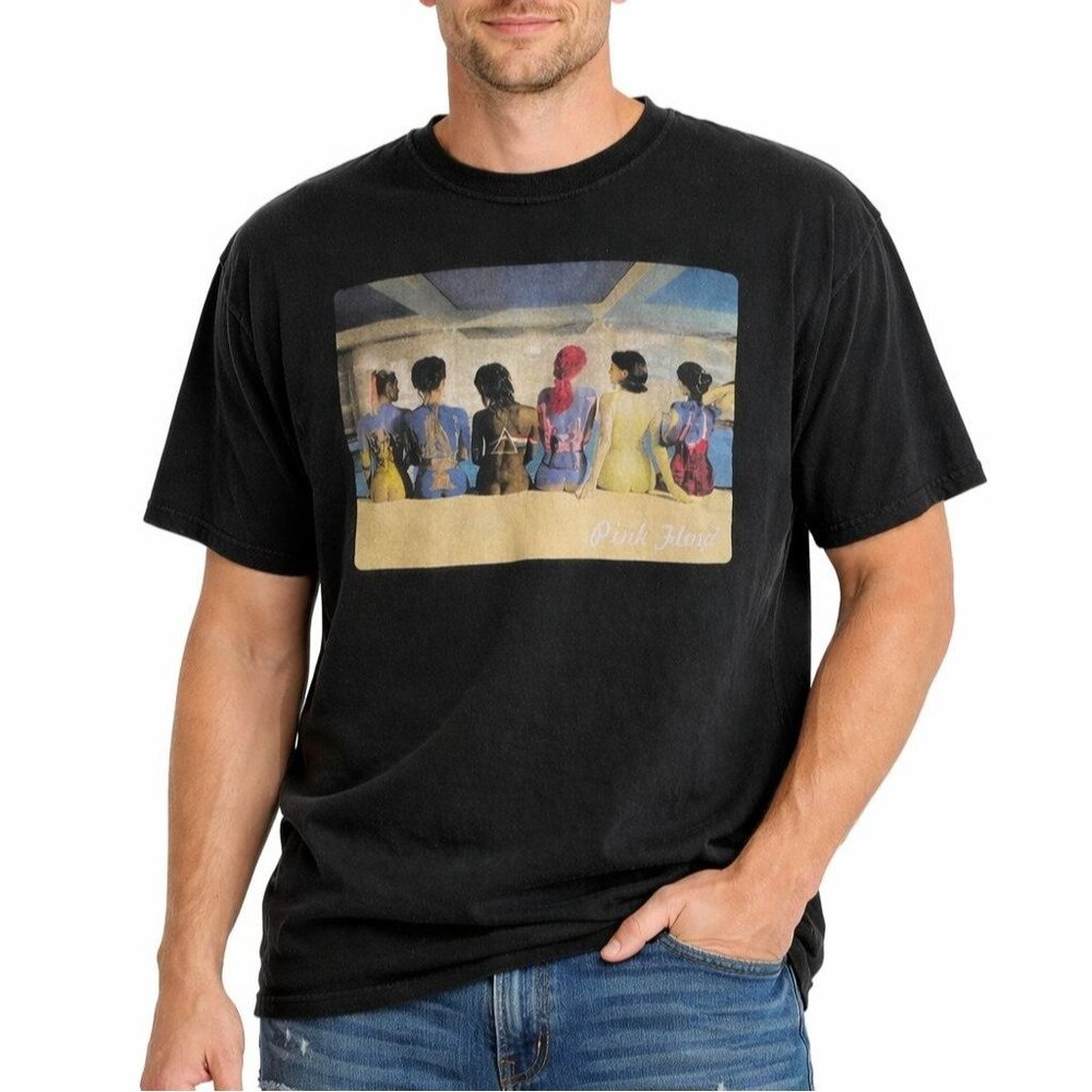 Pink Floyd Mens Graphic TShirt Black XL Short Sleeve Album Art Band Tee Classic